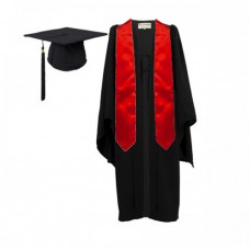 Graduation Gown and Stole Set UKS Style in Matt Finish